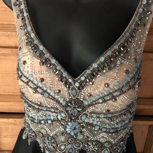 Ed Young beaded evening dress